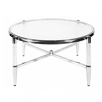 Приставной столик Ghost L Silver 0.42x0.95x0.95м