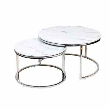 Кофейный столик Silvy Marble (набор из 2-х штук) 3 0.43x0.8x0.8м