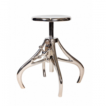 Кофейный столик/стул "Лофт" Серебро 0.63x0.29x0.29м