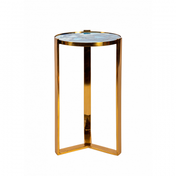 Кофейный столик Blue Agate gold L 0.55x0.35x0.35м