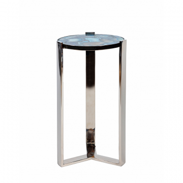 Кофейный столик Blue Agate silver S 0.51x0.27x0.27м