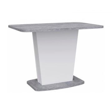 Деревянный стол Комфорт цемент светлый / белый