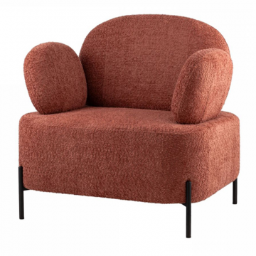 Кресло Кэнди ткань букле коралловый