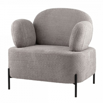 Кресло Кэнди ткань букле светло-серый