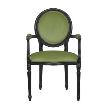 Мягкий стул с подлокотниками Delo Kora Arm Green