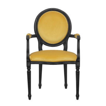 Мягкий стул с подлокотниками Delo Kora Arm Yellow