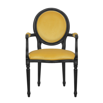 Мягкий стул с подлокотниками Delo Kora Arm Yellow