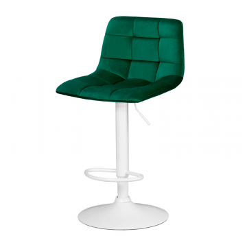Стул барный DOBRIN TAILOR WHITE, зеленый велюр (MJ9-88)
