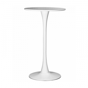 Стол барный MIA BAR, белая столешница, белое основание