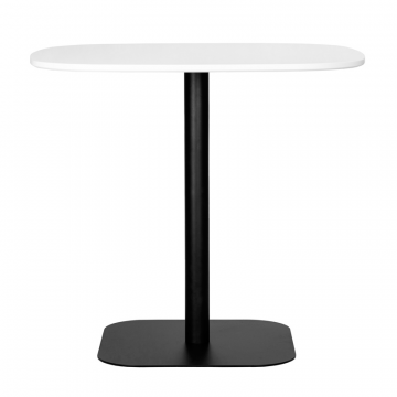 Стол обеденный DOBRIN OTIS, белая столешница, черное основание