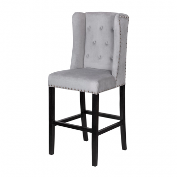 Дизайнерский барный стул Skipton Grey Velvet