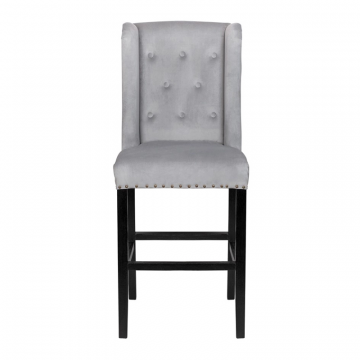Дизайнерский барный стул Skipton Grey Velvet