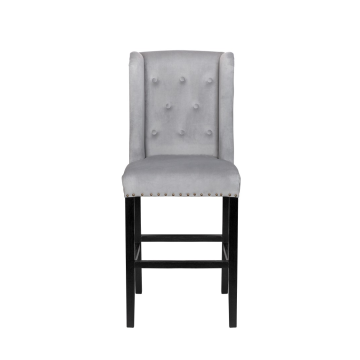 Дизайнерский барный стул Skipton Grey Velvet