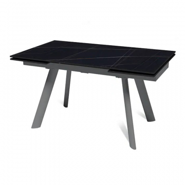 Стол раскладной Stone (140+40+40), керамика матовая Black Gold
