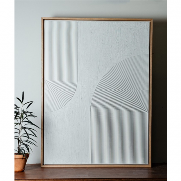 Панно ABSTRACTION WHITE (цвет рамы Cashmire) - 1000 х 500 х 40