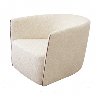 Кресло Ellipse E6.1 с кантом (молочный, букле)