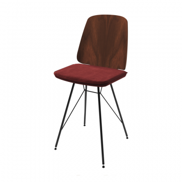 Стул E9.6 (орех / бордовыи? FiberGuard)