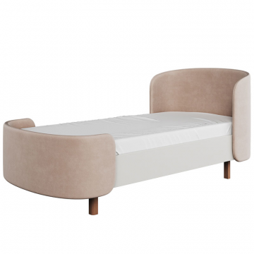 Кровать подростковая KIDI Soft размер М антивандальная ткань (бежевый)