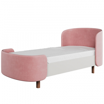 Кровать подростковая KIDI Soft размер М антивандальная ткань (розовый)