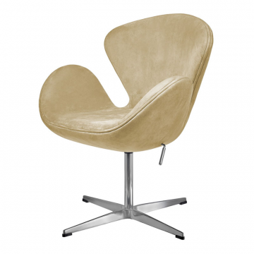 Кресло SWAN STYLE CHAIR карамельный, искусственная замша