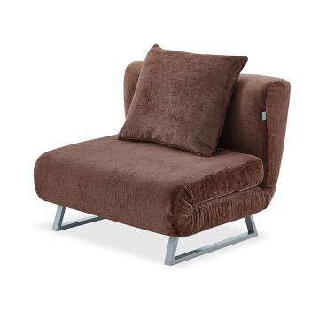 Кресло-кровать Rosy, коричневый/хром