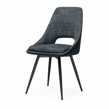 Стул на металлокаркасе Avianus вращающийся темно-серый / черный