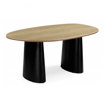 Деревянный стол Ares дуб / черный