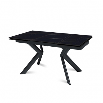 Стол раскладной Bridge (160+40+40), керамика матовая Black Gold