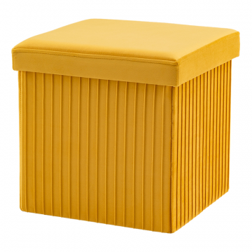Пуф складной с ящиком Store Square жёлтый