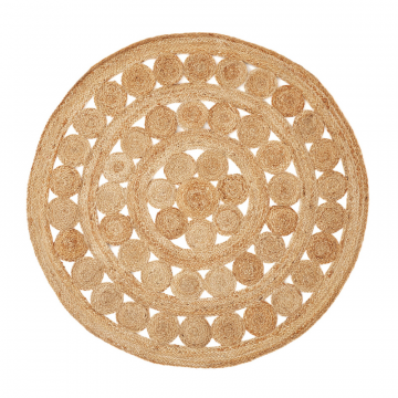 Ковер круглый из джута AFTAS  diam 120 см бежевый