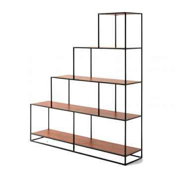 Этажерка в виде лестницы из орехового дерева и металла Watford