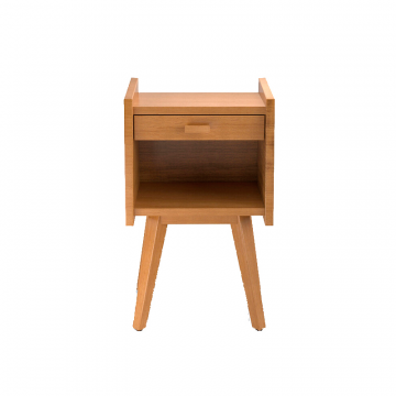 Столик прикроватный в винтажном стиле Quilda каштановый