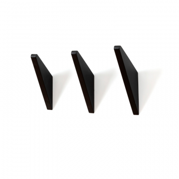 Комплект из 3 настенных крючков Bava  единый размер черный