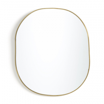 Зеркало овальное из латуни Uyova  единый размер черный