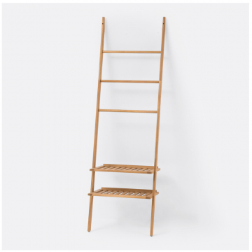 Этажерка-лесенка из акации с масляной пропиткой с отделкой под тик  единый размер бежевый