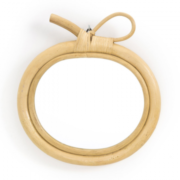 Зеркало из ротанга в форме яблока Nogu  единый размер бежевый