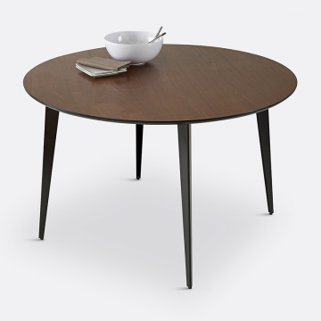 Стол обеденный круглый в винтажном стиле Watford  4 персоны каштановый