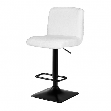 Стул барный DOBRIN LEO, белый букле (13)