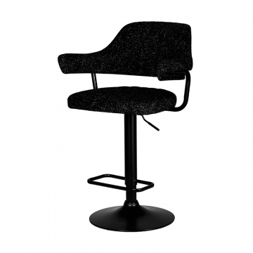 Стул барный DOBRIN CHARLY BLACK, черный твид (LEO18)