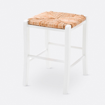 Табурет из массива бука Perrine  единый размер белый