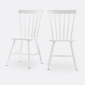 Комплект из 2 стульев из массива гельвеи JIMI  единый размер белый