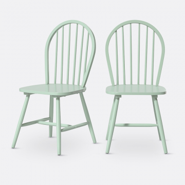 Комплект из 2 стульев с решетчатой спинкой WINDSOR  единый размер зеленый