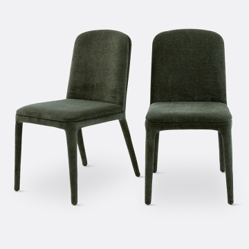 Комплект из двух стульев обшитых тканью Wilga  единый размер зеленый