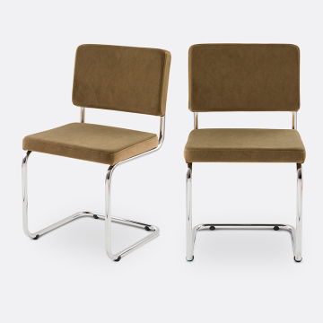 Комплект из 2 стульев с велюровой обивкой Sarva  единый размер зеленый