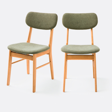 Комплект из двух стульев в винтажном стиле Selyn  единый размер зеленый