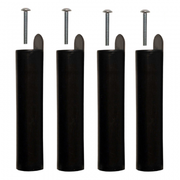 Комплект из 4 реечных ножек высота 22 см  единый размер черный