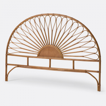 Изголовье кровати из ротанга Tio  160 см желтый