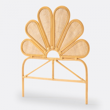 Изголовье кроватное винтажное из ротанга Flores  100 см бежевый