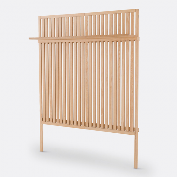 Высокое изголовье с полкой Theonie  160 см бежевый