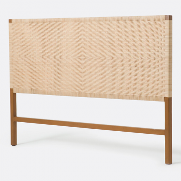 Изголовье из тика и плетеного ротанга Amanda  160 см бежевый
